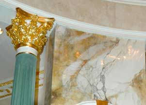 Venetian PLaster as Glassy Marble