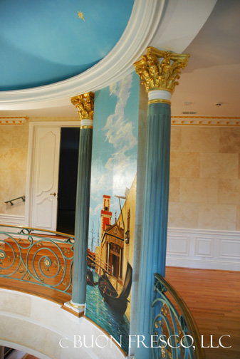 mural, gold leaf